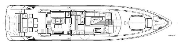 Aqualiner 77 Main Deck Layout Plan