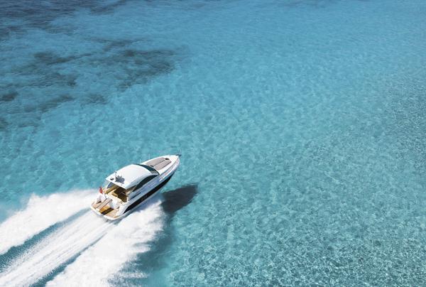 Fairline Targa 38 Open Aerial Shot
