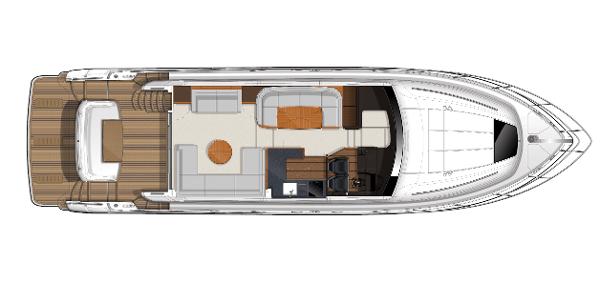Princess Flybridge 56 Motor Yacht Upper Accommodation Layout