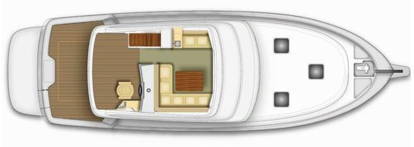 Maritimo 440 Offshore Convertible Flybridge Layout