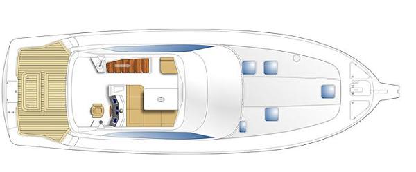 Maritimo 500 Offshore Convertible Accommodation Layout