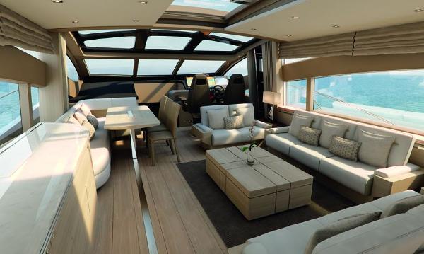 Sunseeker 80 Sport Yacht Saloon
