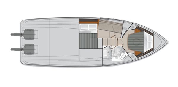 Maritimo Mustang 43 Layout Accomodation Option 1
