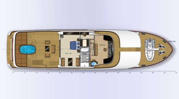 Fifth Ocean 35.5 Layout Bridge Deck