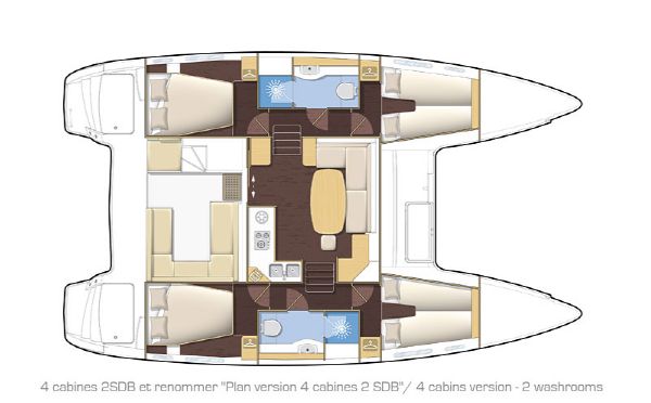 Lagoon 400 S2 Layout