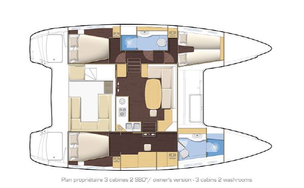 Lagoon 400 S2 Layout