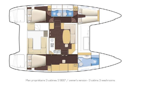 Lagoon 400 S2 Layout