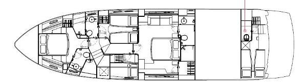 Sunseeker Manhattan 63 Lower Deck Layout Plan