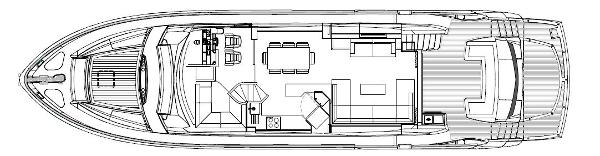 Sunseeker Manhattan 73 Main Deck Layout Plan