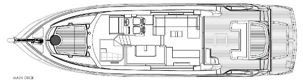 Sunseeker Predator 53 Main Deck Layout Plan