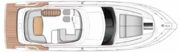 Princess Flybridge 43 Motor Yacht Flybridge Layout Plan