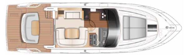 Princess Flybridge 43 Motor Yacht Upper Deck Layout Plan