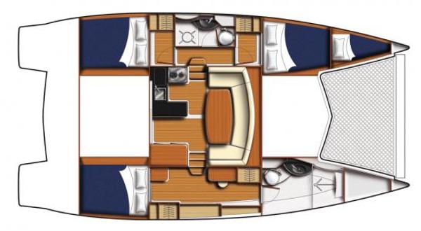 Leopard 39 PC 3 Cabin Layout Plan