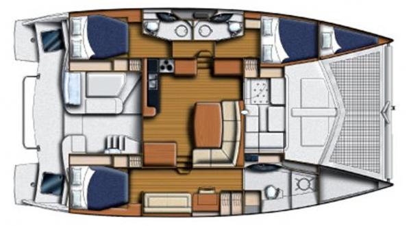 Leopard 44 3 Cabin Layout Plan
