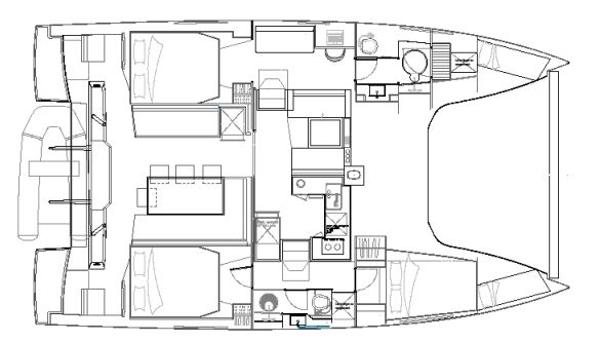 Nautitech Open 40 3 Cabin Layout Plan