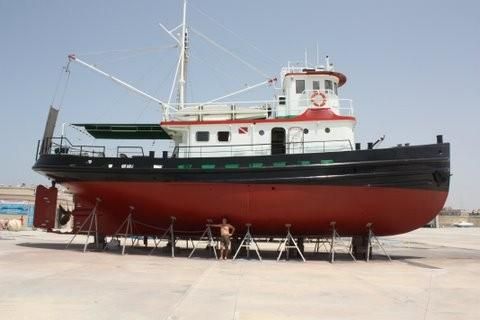  Smith's Basin Classic Steel Trawler Explorer Yacht ex Tugboat Title