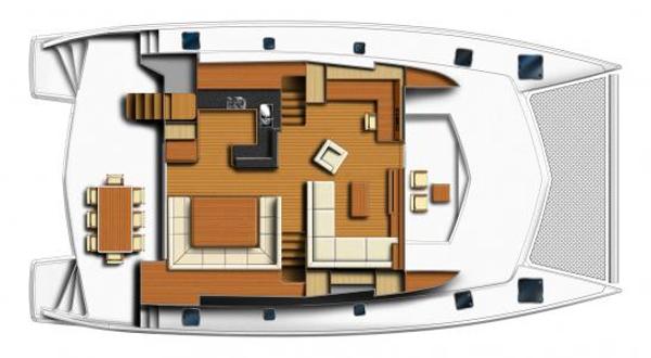 Leopard 58 Main Deck Layout Plan