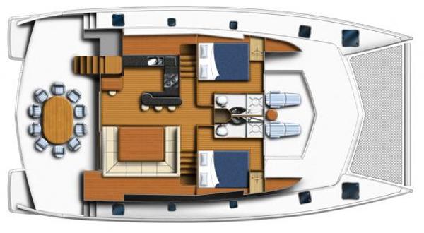 Leopard 58 Main Deck Option Layout Plan