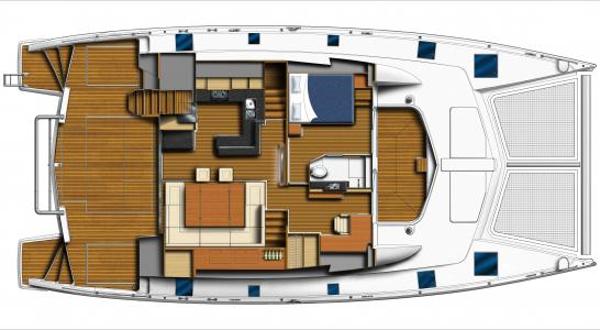 Leopard 58 Main Deck Option Layout Plan