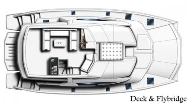 Leopard 51 PC Flybridge Layout Plan