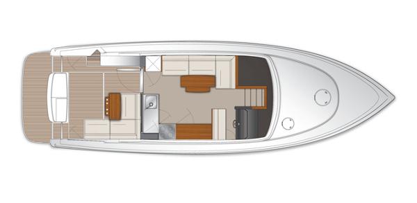 Maritimo C43 Sports Yacht Saloon Cockpit Layout Plan