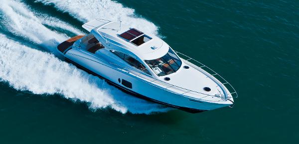 Maritimo C50 Sports Yacht Aerial View