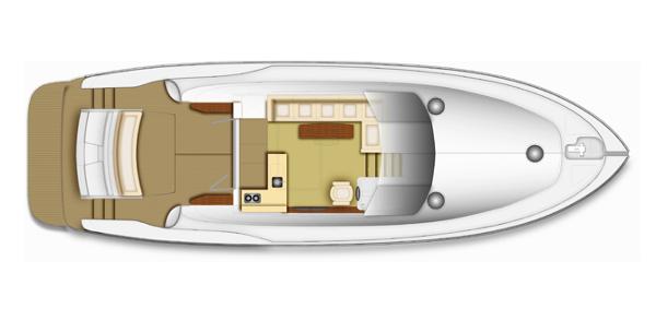 Maritimo C50 Sports Yacht Saloon/Cockpit Layout Plan