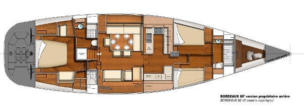CNB BORDEAUX 60 Owner's Cabin Layout Plan
