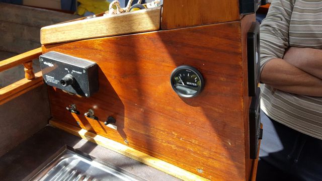 Tank gauge etc at galley.