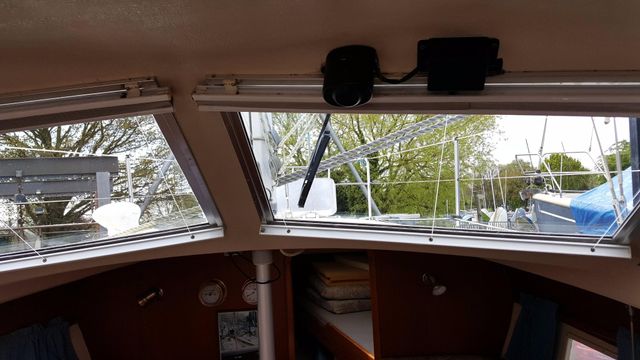 Screen wiper at helm position.