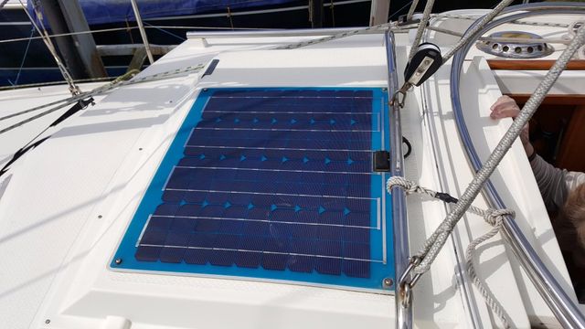 Solar panel additional charging.