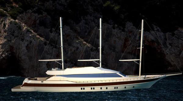 Miss Tor Yacht Schooner 130 Side View