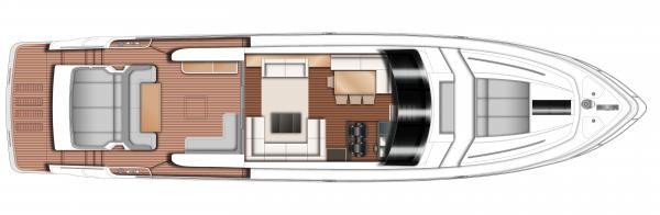 Princess V78 Upper Deck Layout Plan