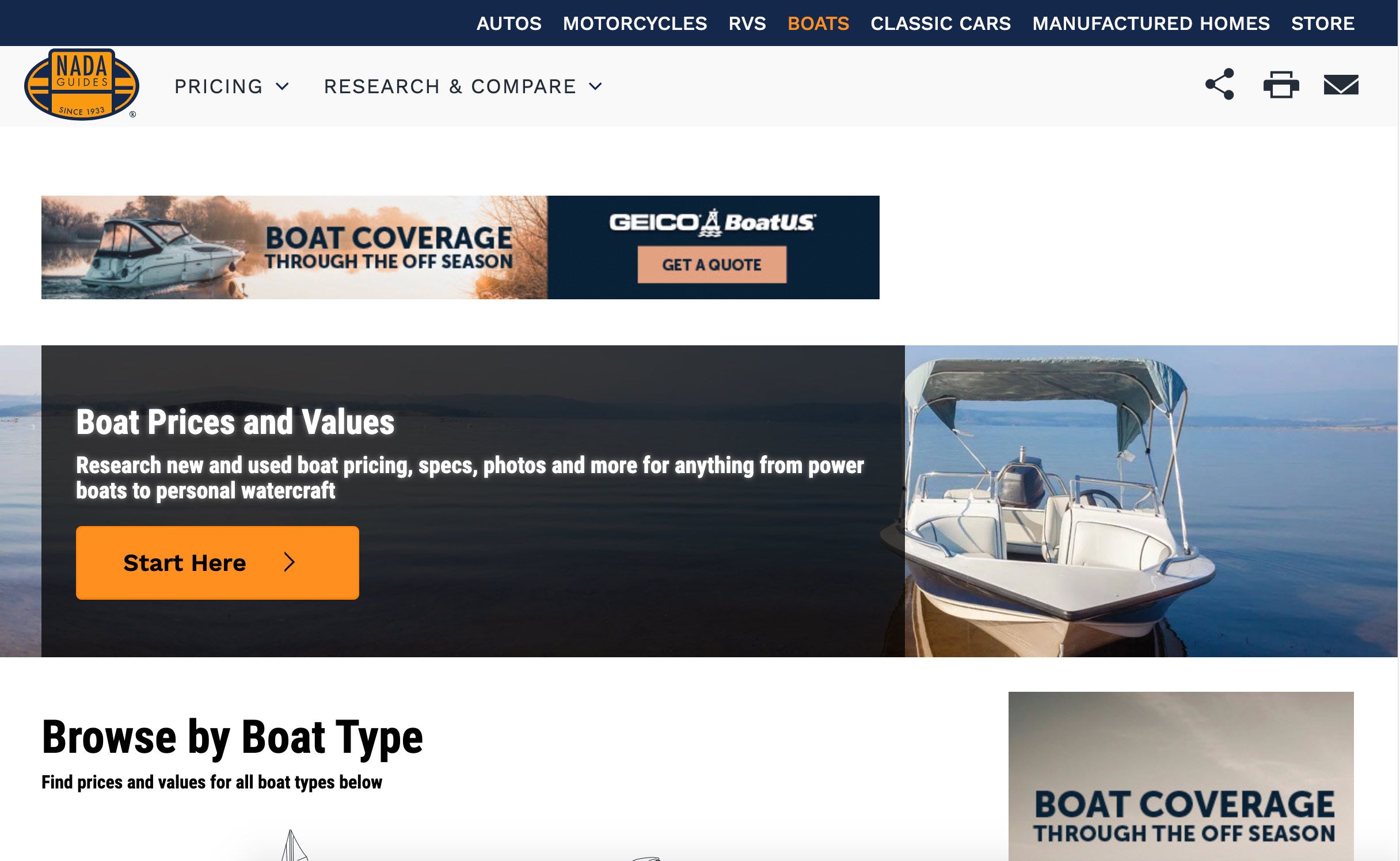 NADA guides boat prices