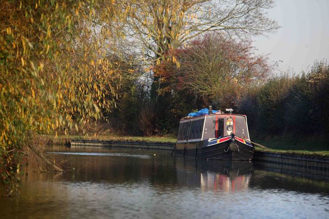 Traditionally painted narrowboat