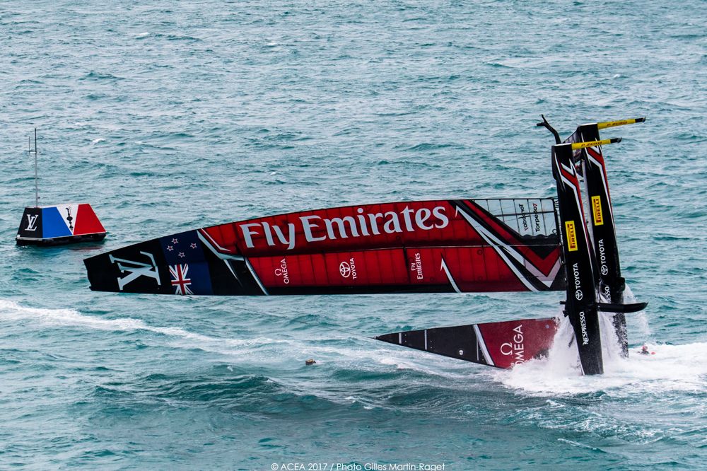 2017 America's Cup New Zealand capsize