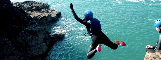 Top Watersports: Coasteering photo by Nick Hurst of Preseli Venture