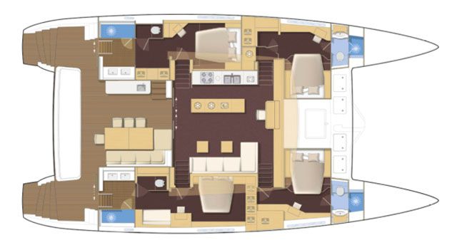 Four-cabin layout: Lagoon 630 review