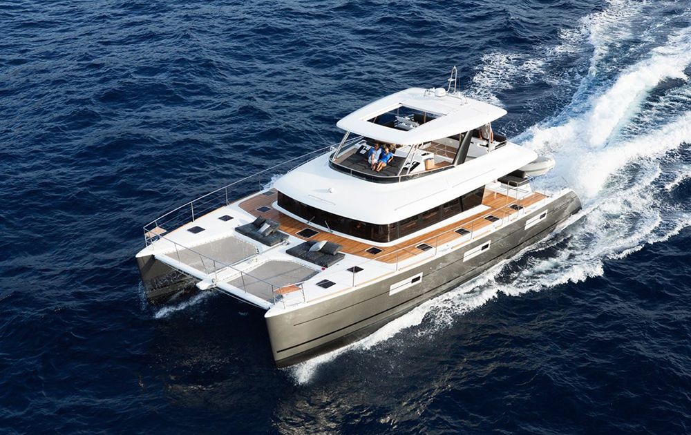Flybridge cruisers: Lagoon 630. Photo Jerome Kelagopian.