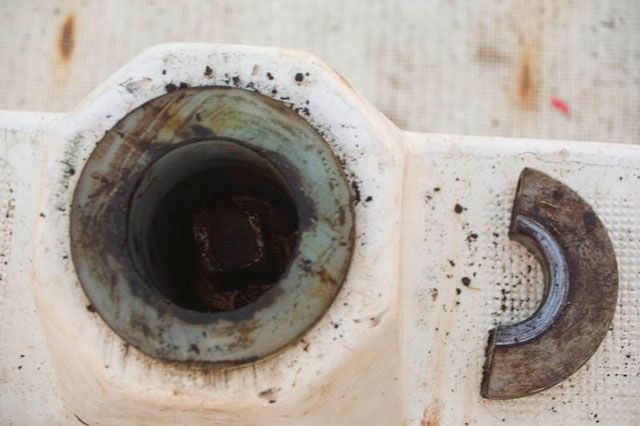 A well worn rudder bearing