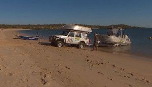 How to tow a boat across a sandy beach
