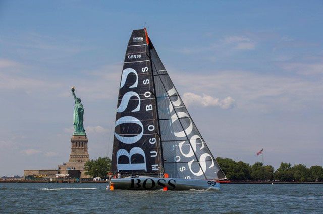 Alex Thomson and Hugo Boss leave New York