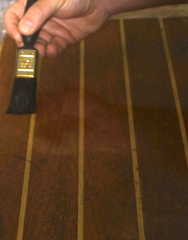 Applying varnish