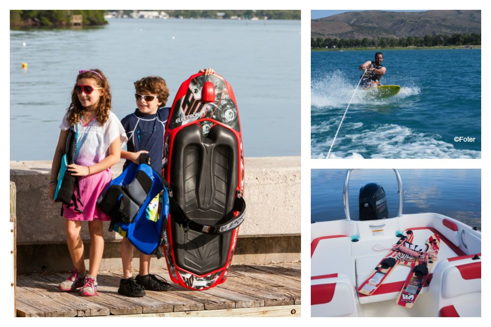 Kneeboarding and EZ skis