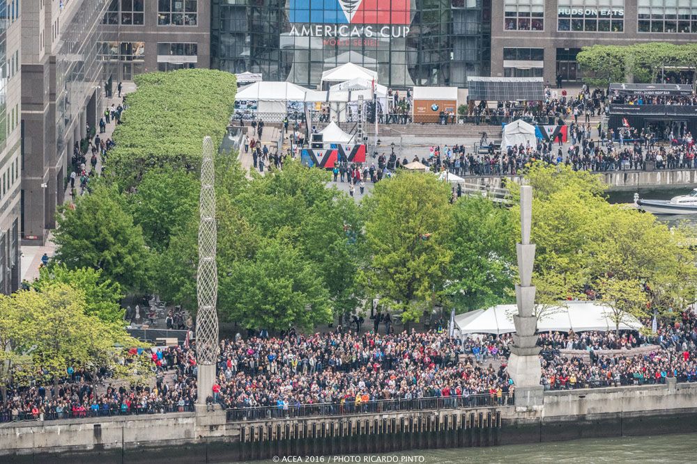 Day one crowds: America's Cup New York