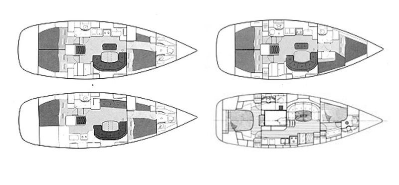 Beneteau Oceanis 400 / 411: Layout plans