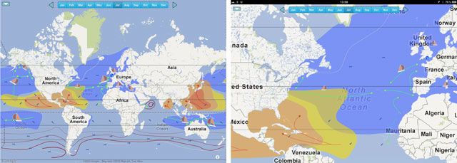 Ocean cruising Calendar app