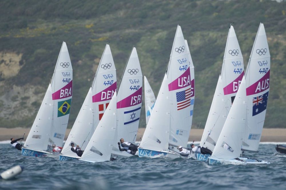 Watching Olympic Sailing: 470 class start