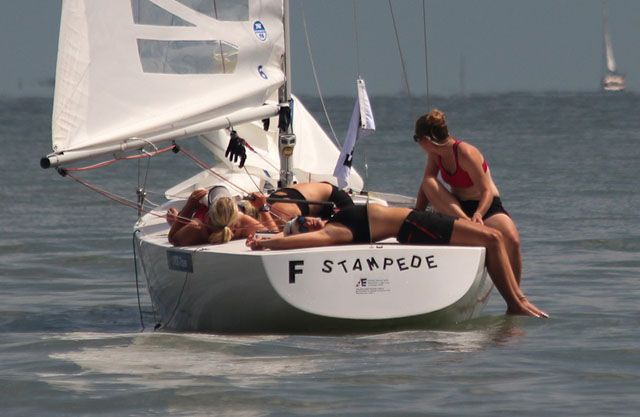 Annabel Vose and team: 2014 women's student team racing world championship