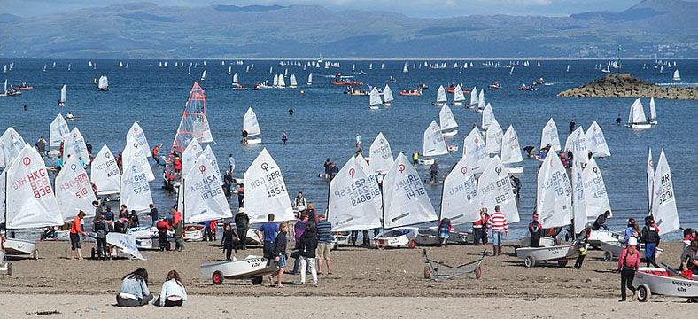 Optimist class dinghy racing